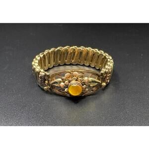 ANTIQUE 1930-40's LUSTERN GOLD FILLED OVER STERLING SWEETHEART BRACELET